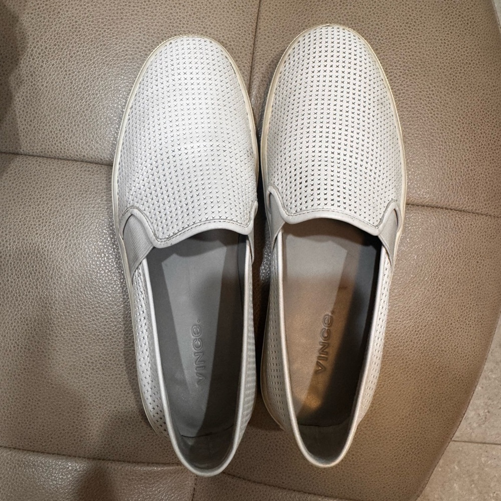 Vince women’s Blair White Slip-On Shoes